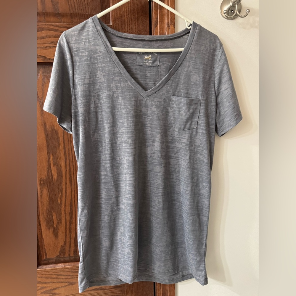 NEW CENTRAL PARK LARGE Gray V-Neck T-Shirt